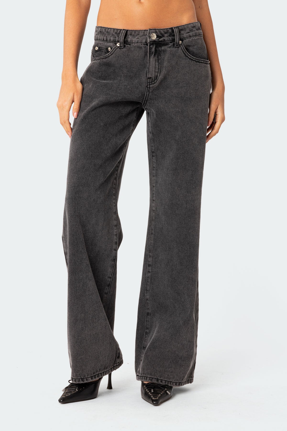 De retro flair jeans met lage taille