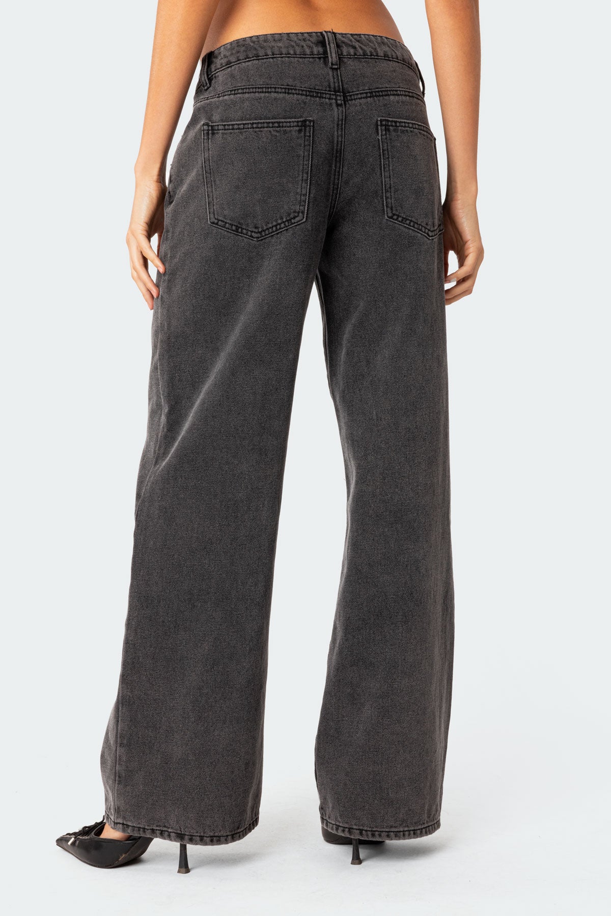 De retro flair jeans met lage taille