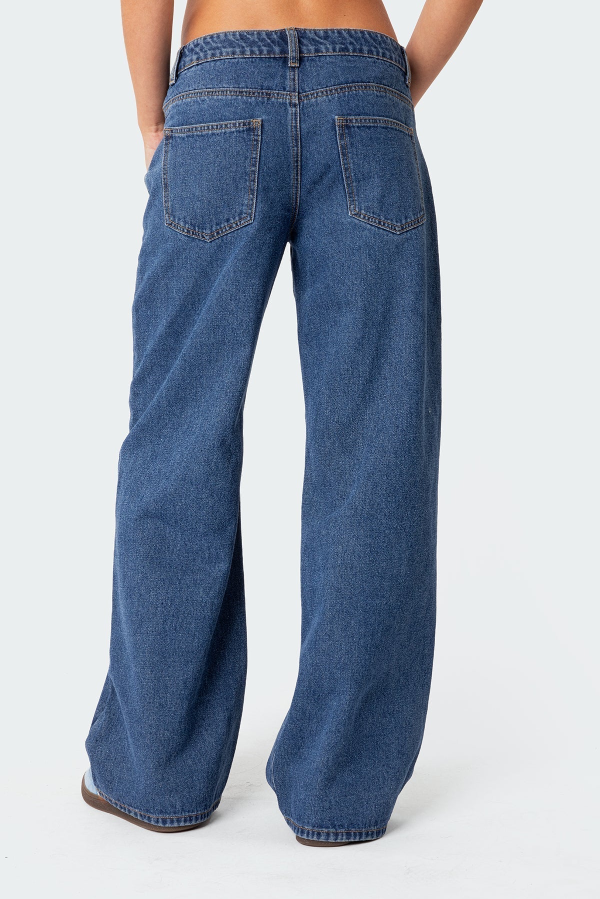 De retro flair jeans met lage taille