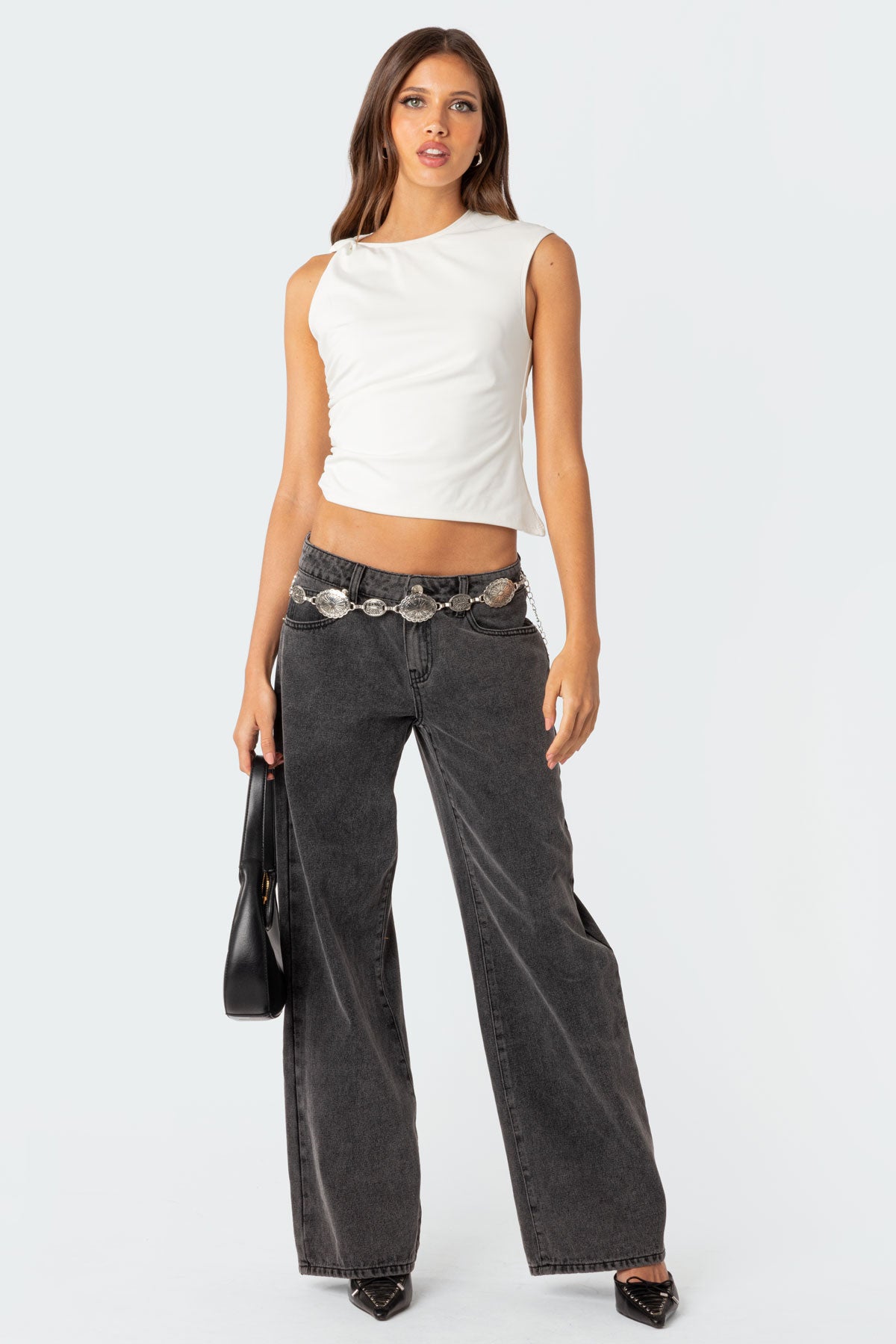 De retro flair jeans met lage taille