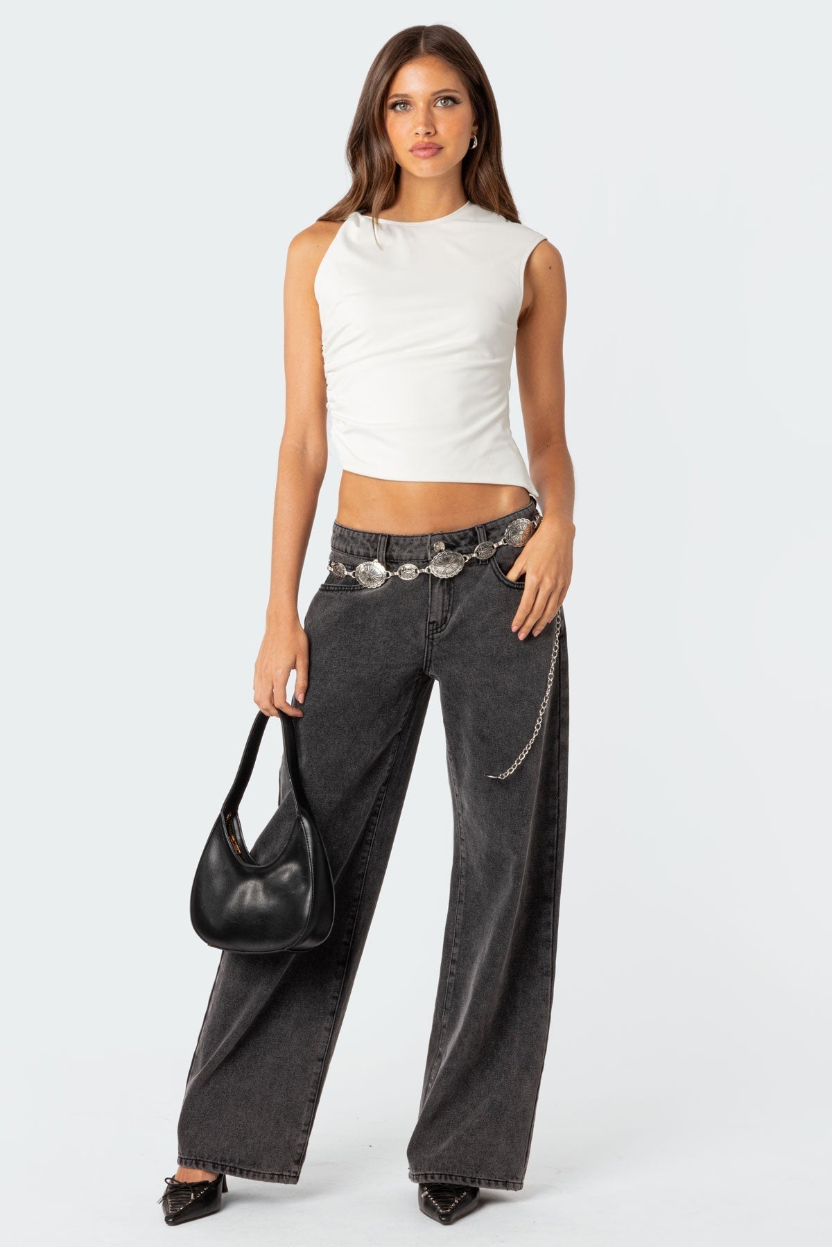 De retro flair jeans met lage taille