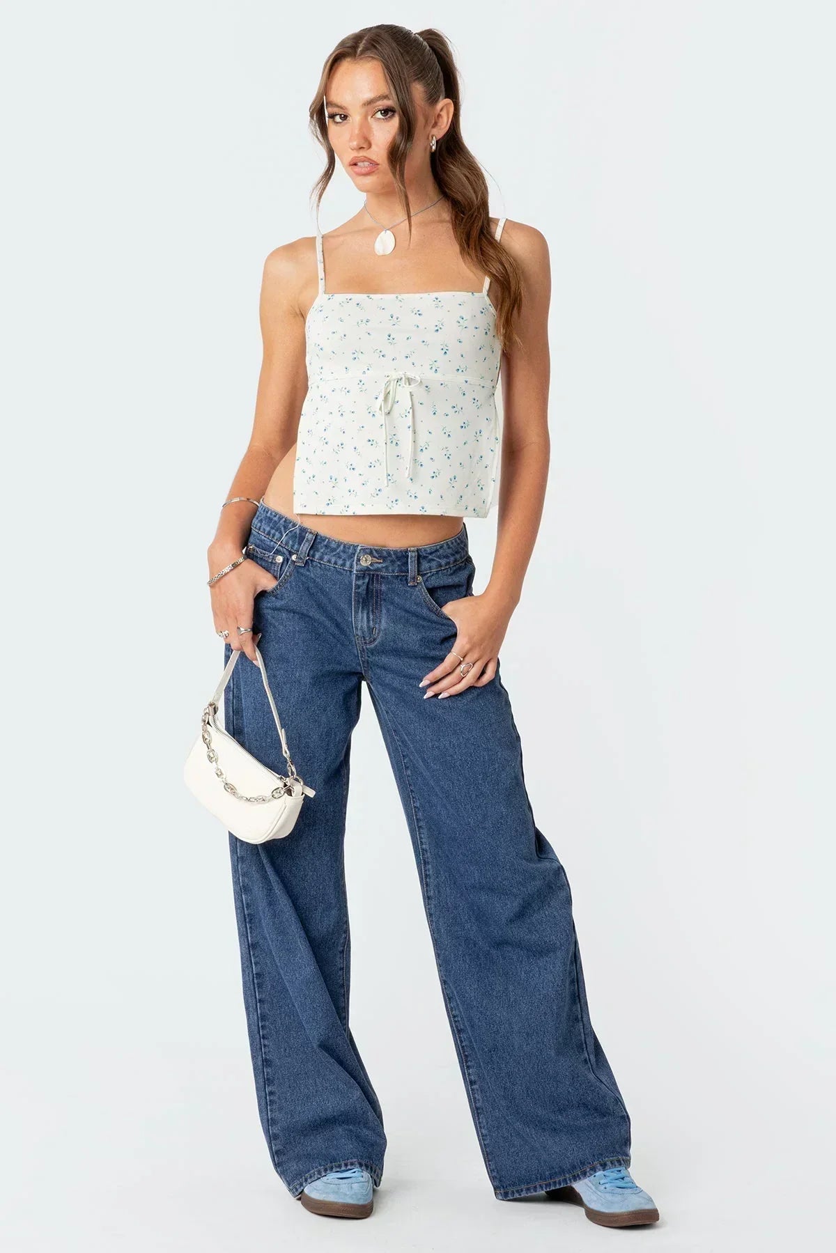 De retro flair jeans met lage taille