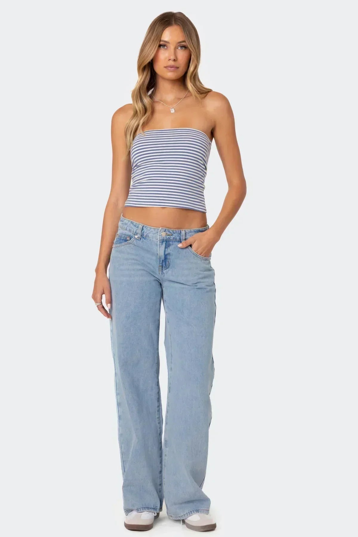 De retro flair jeans met lage taille